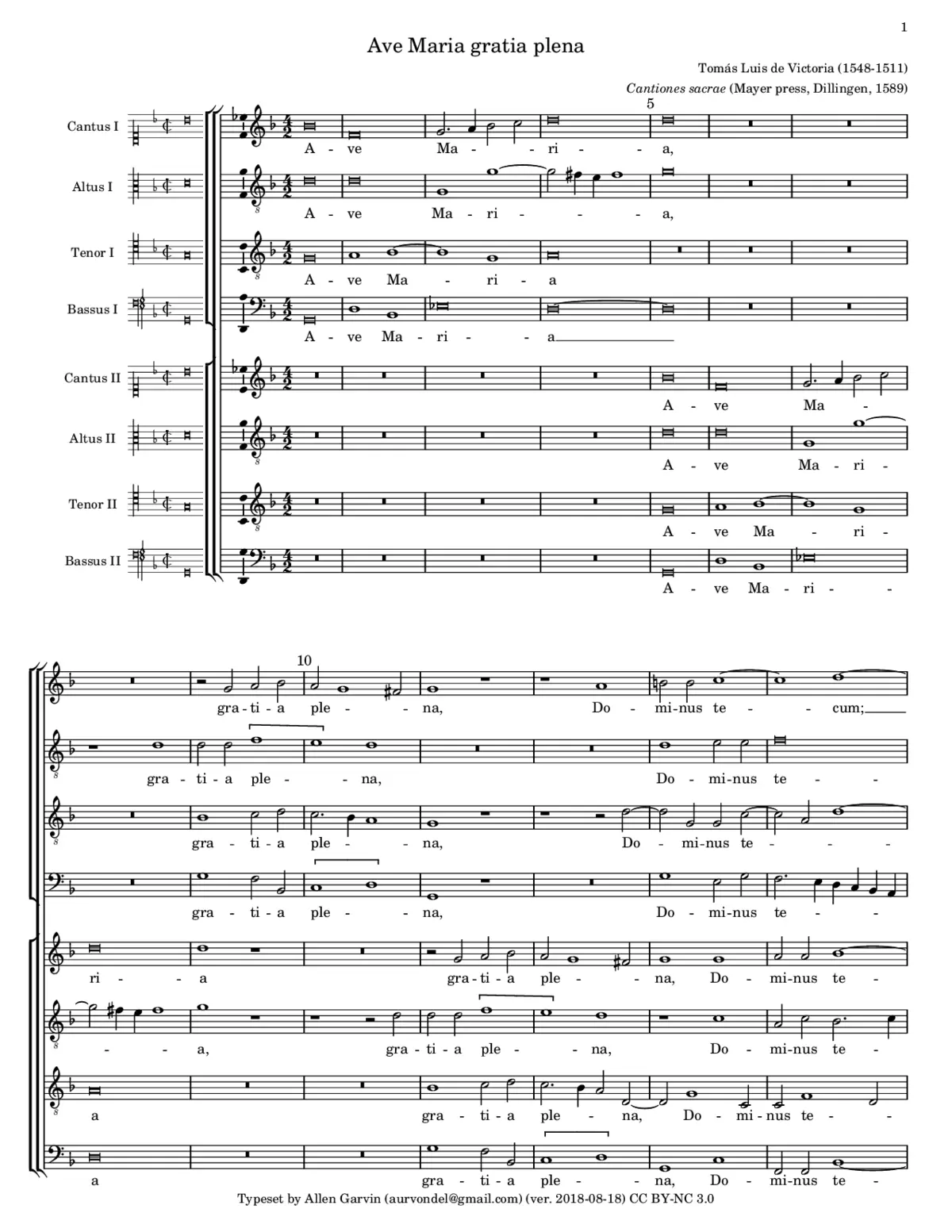 Ave Maria a 8 - Page 1