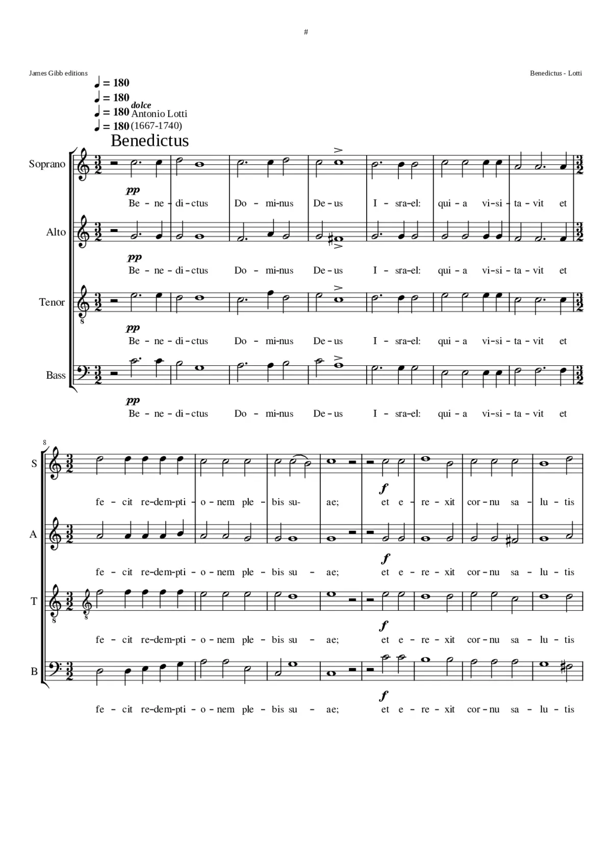 Benedictus Dominus Deus Israel - Page 1