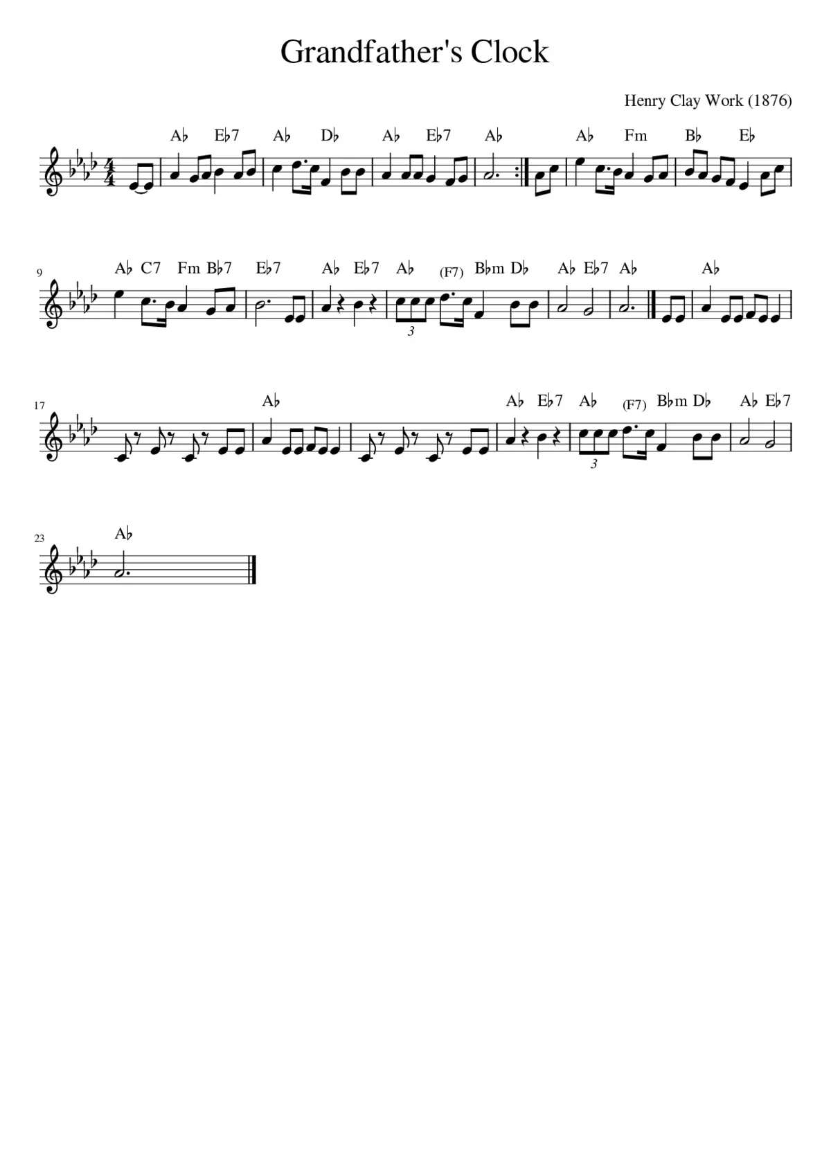 My Grandfather's Clock - Page 1