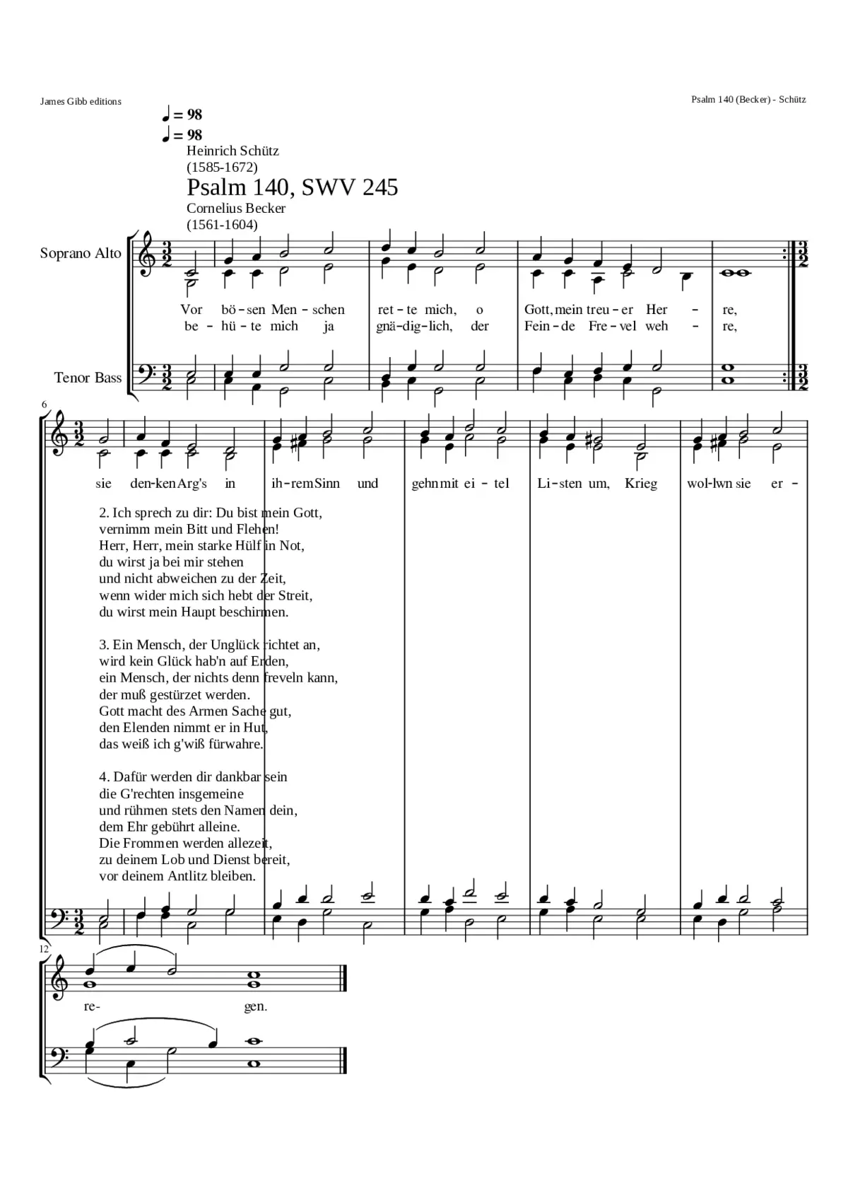 Von bösen Menschen rette mich SWV 245 - Page 1