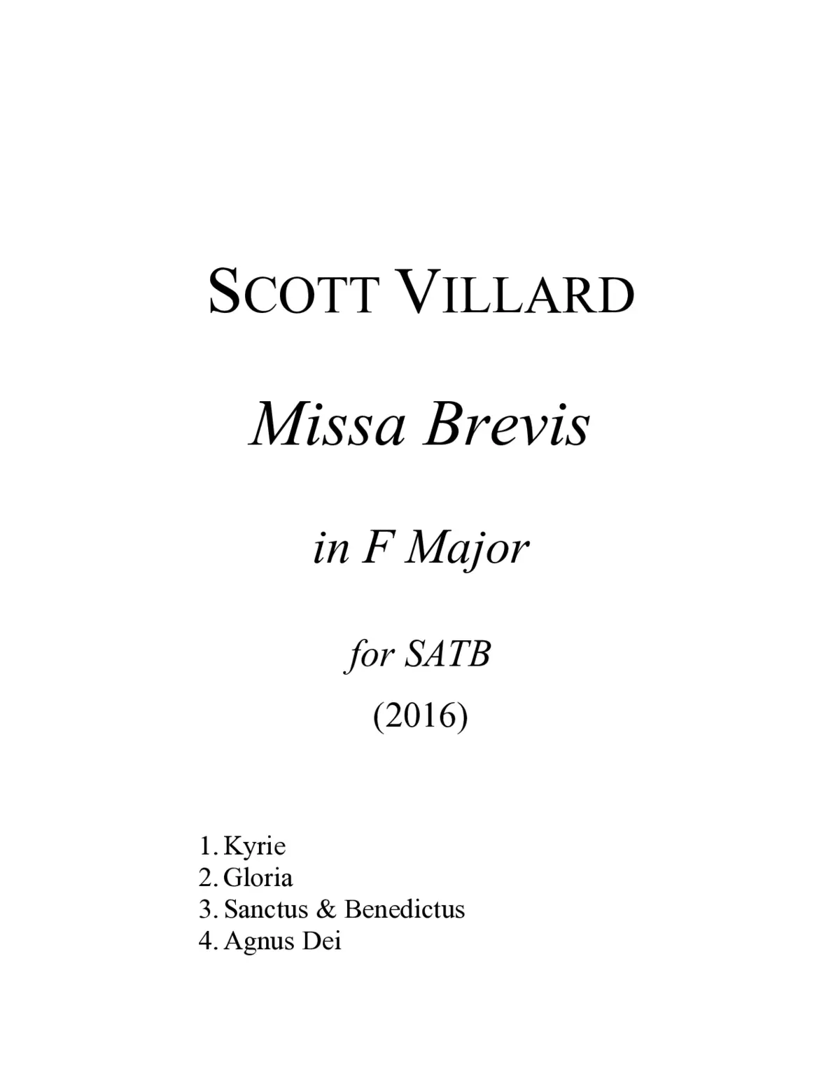 Missa Brevis in F Major (2016) - Page 1