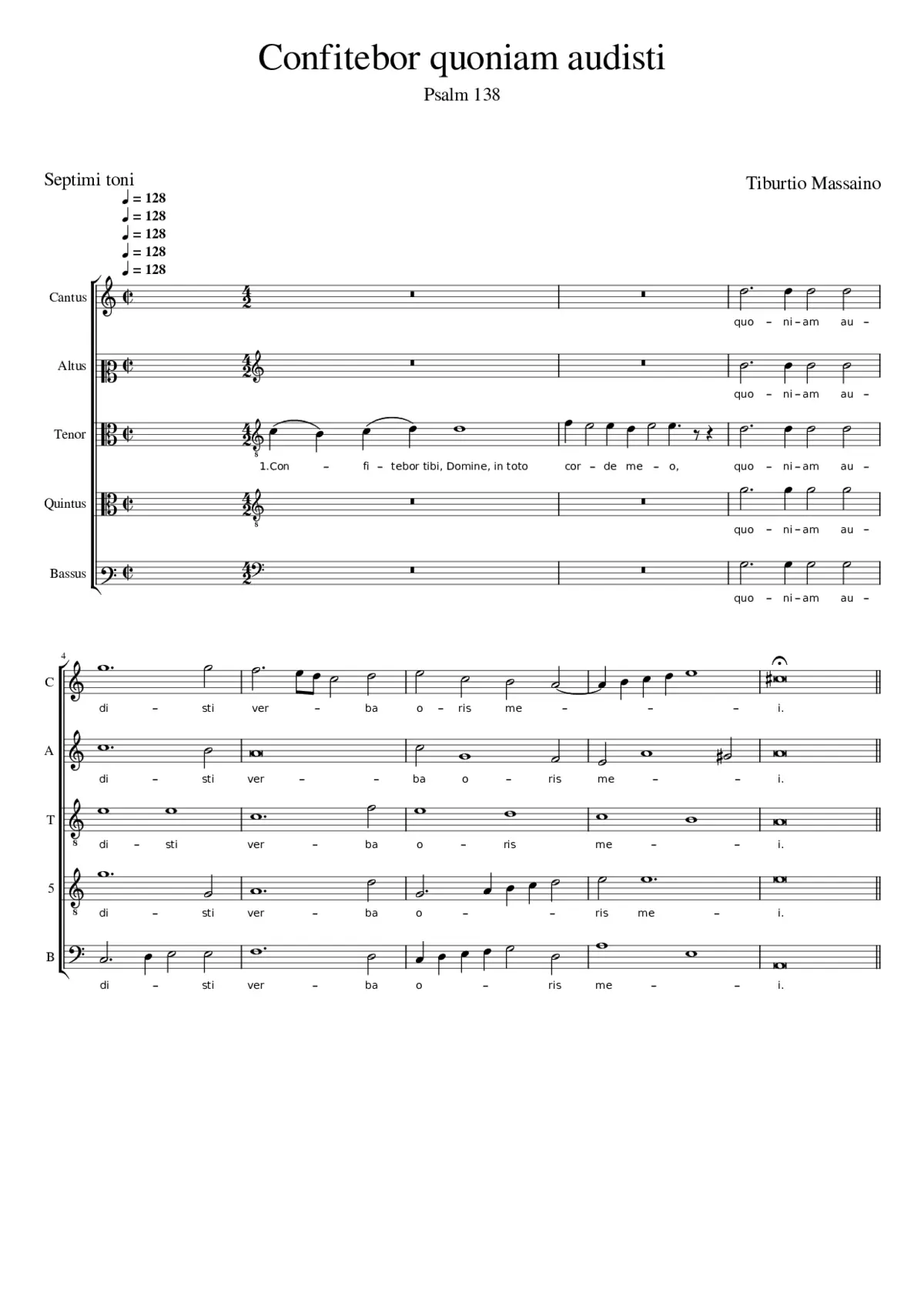 Confitebor quoniam audisti - Page 1