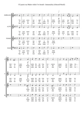 I'll praise my maker while I've breath