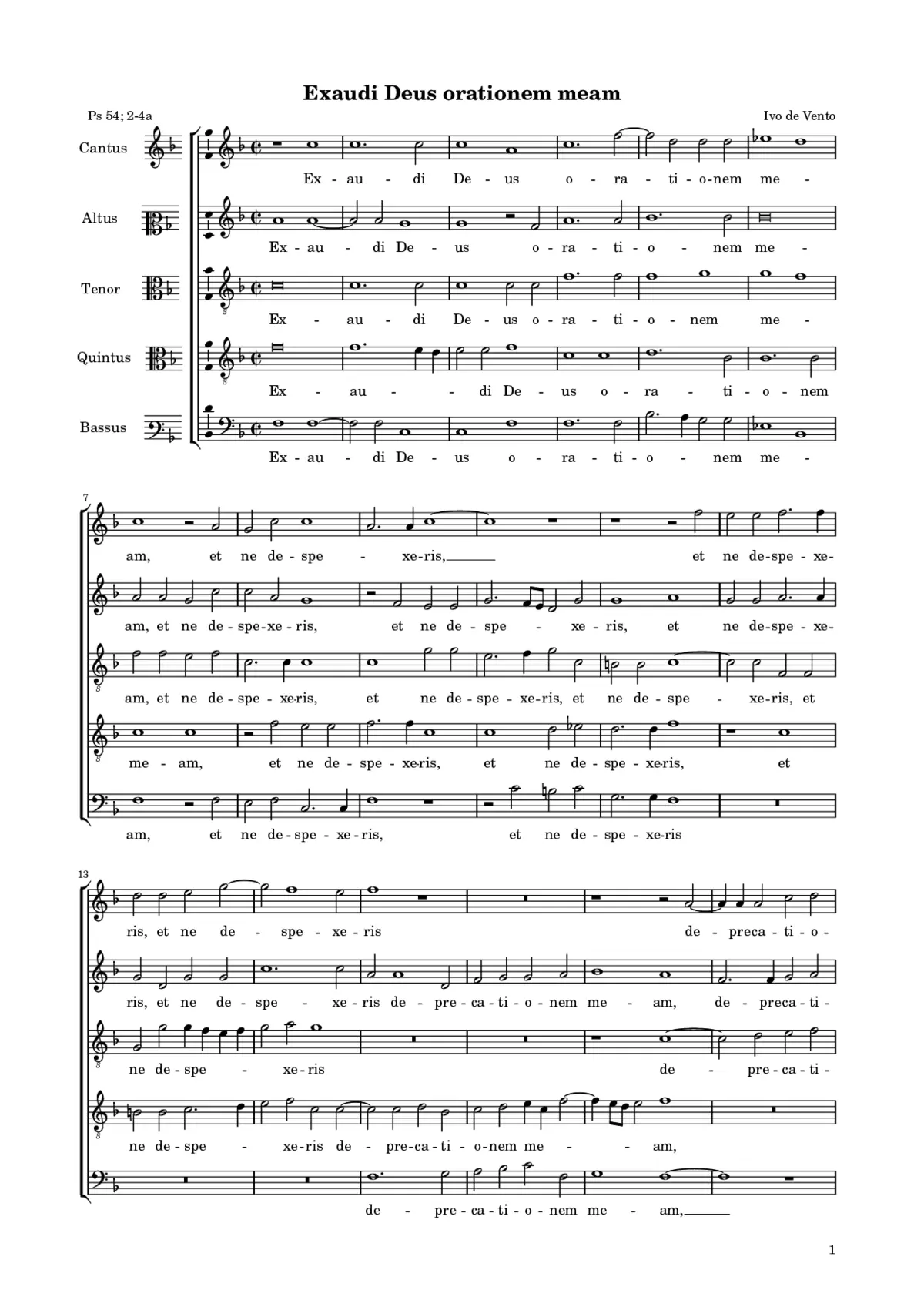 Exaudi Deus orationem meam - Page 1