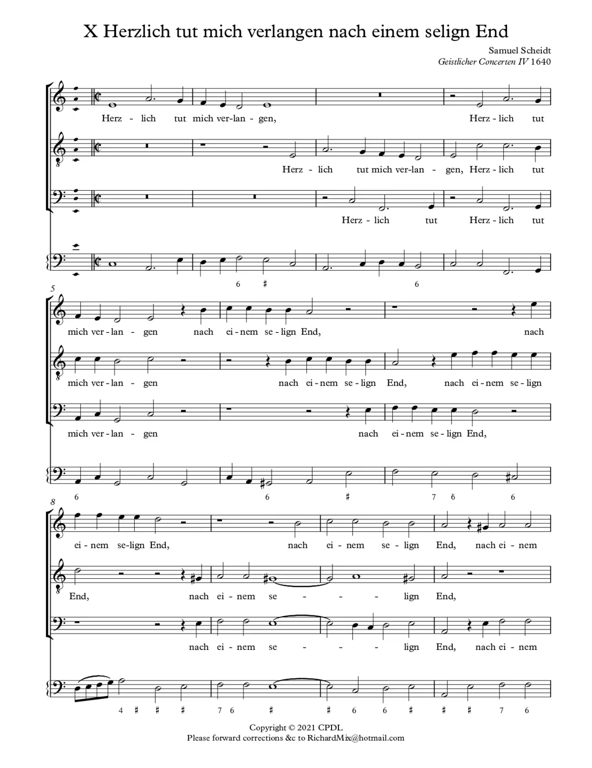 Herzlich tut mich verlangen - Page 1