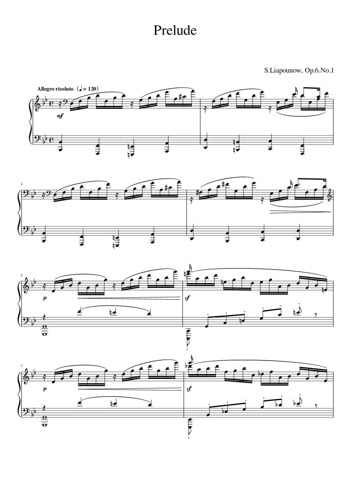 7 Preludes Op.6 - Page 1