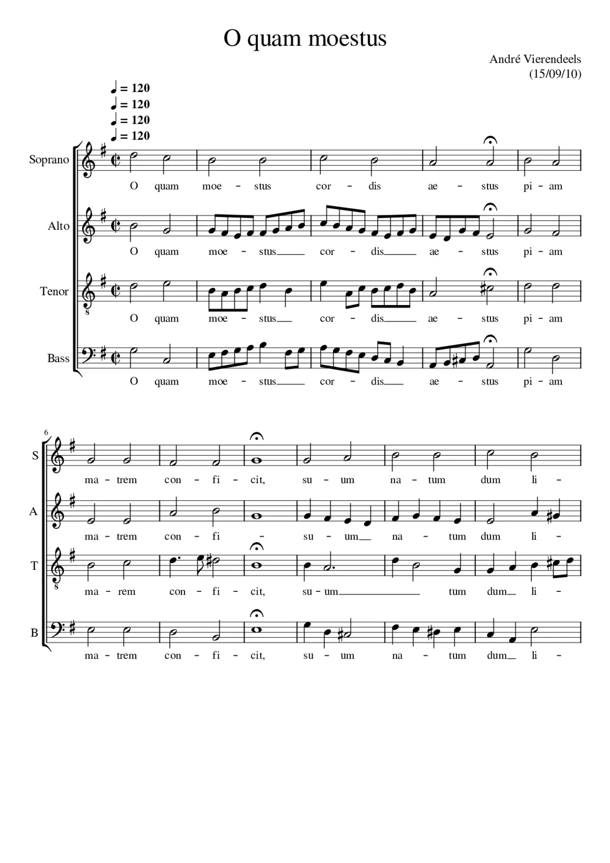 O quam moestus - Page 1