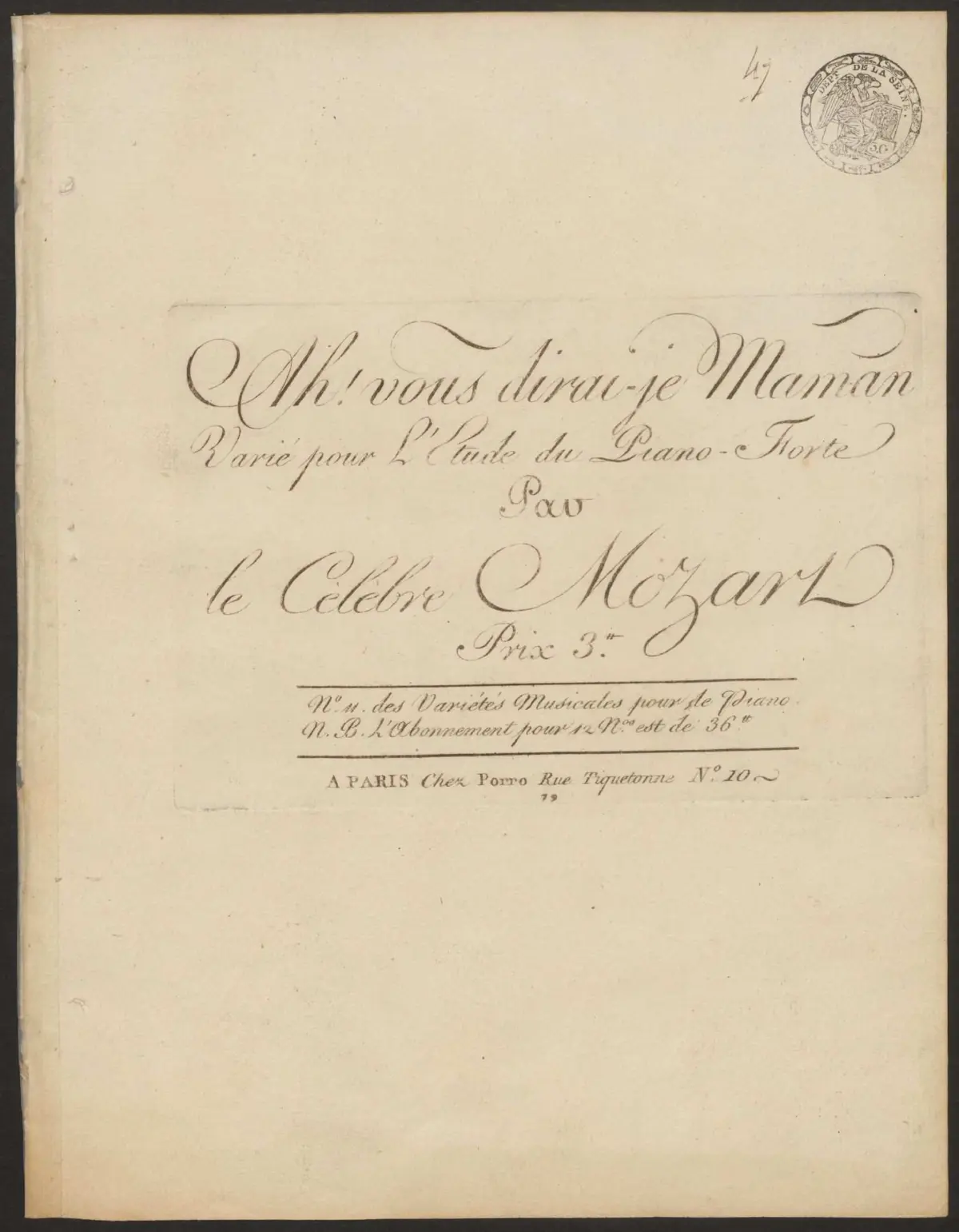 12 Variations on "Ah, vous dirai-je maman" - Page 1