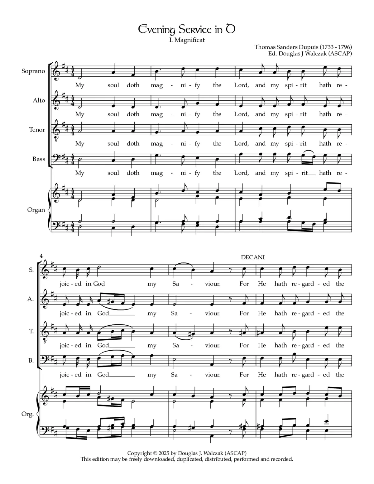Magnificat and Nunc dimittis in D - Page 1