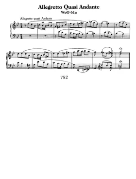 Allegretto quasi Andante, WoO 61a