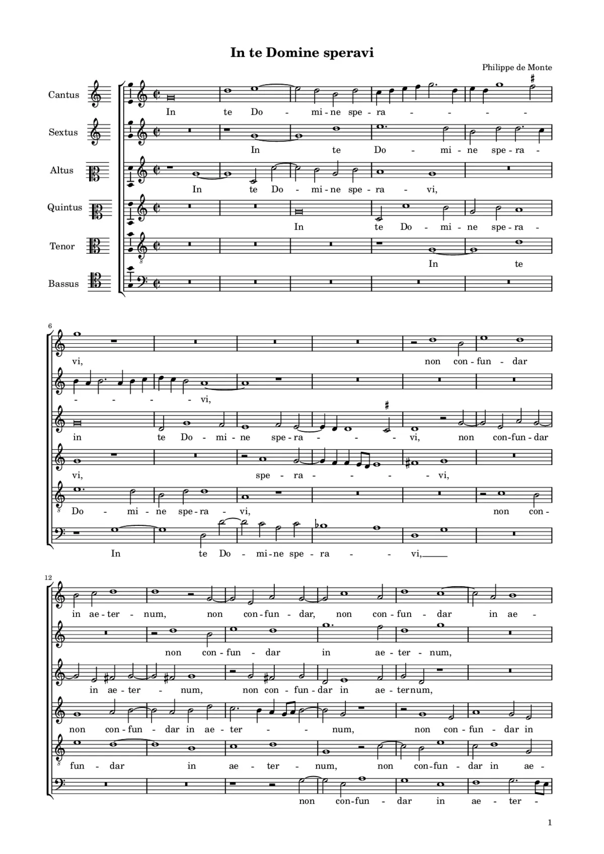 In te Domine speravi - Page 1