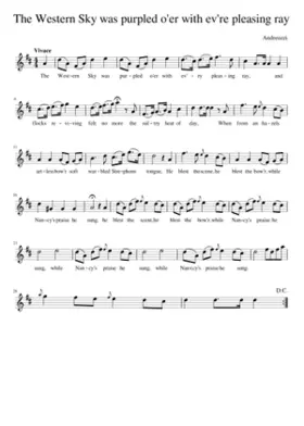 The Western Sky was purpled o'er with ev're pleasing ray