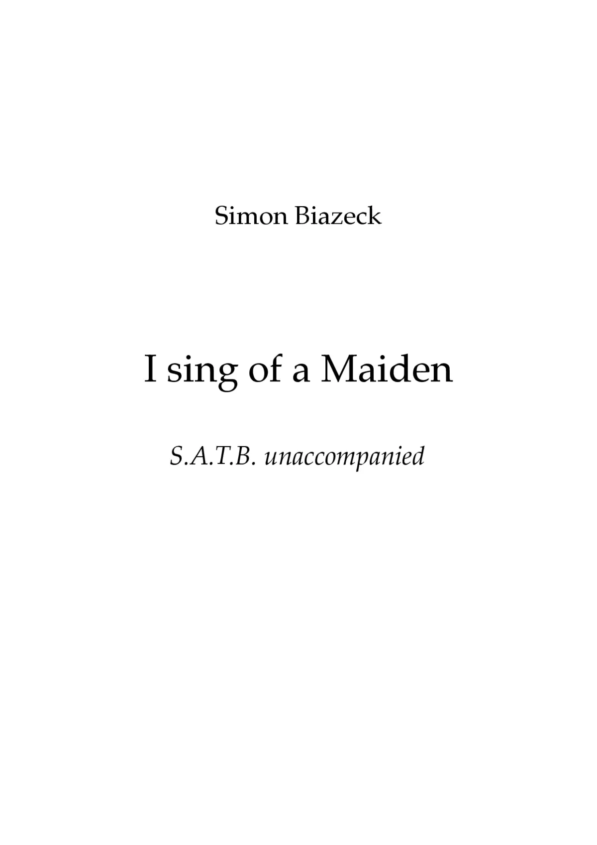 I sing of a Maiden - Page 1