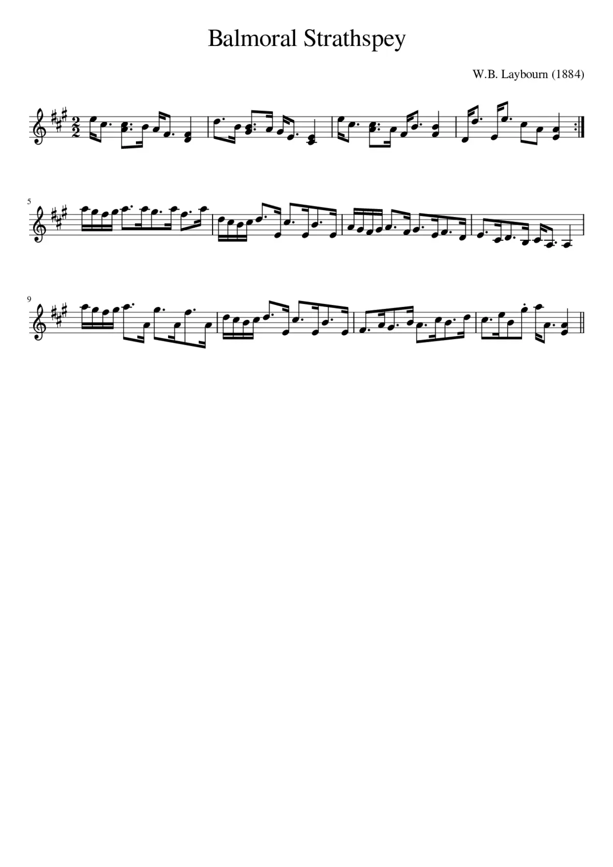 The Balmoral Strathspey - Page 1