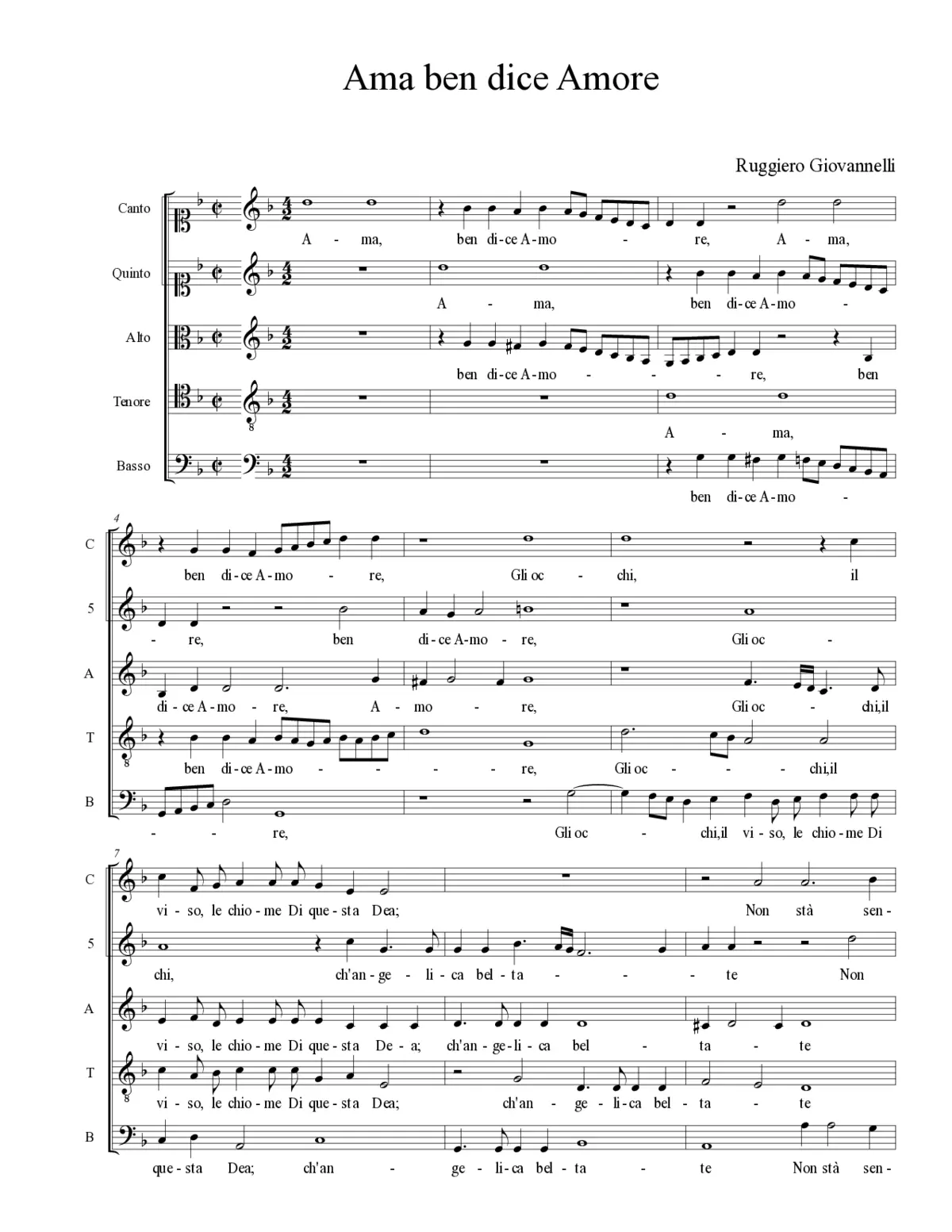 Ama ben dice Amore - Page 1