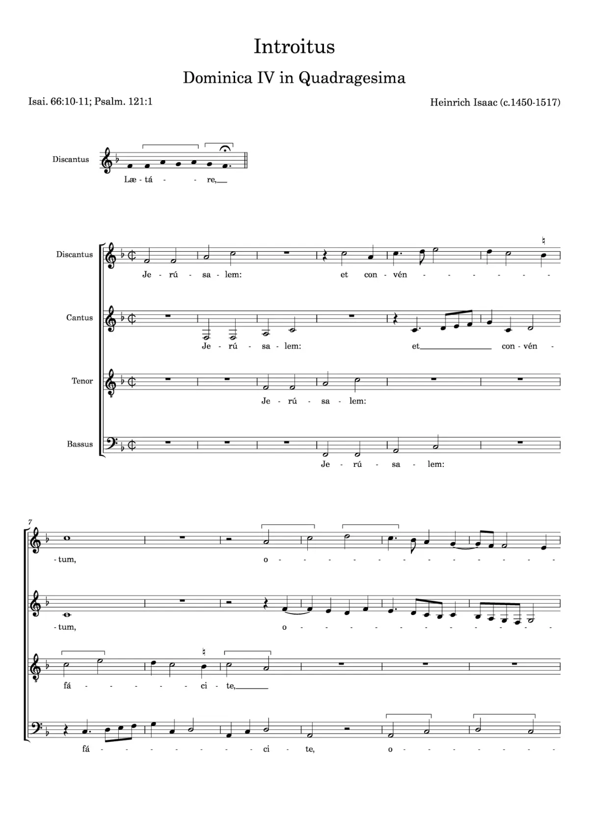 Laetare Ierusalem - Page 1