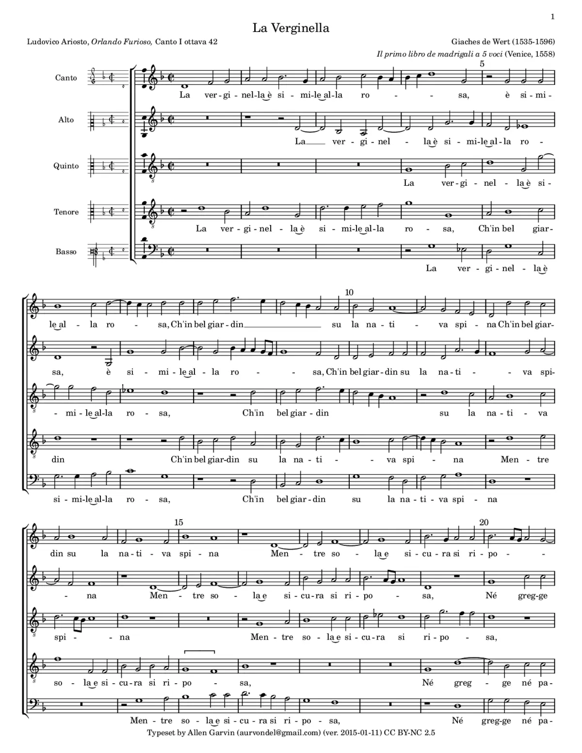 La verginella è simile alla rosa - Page 1