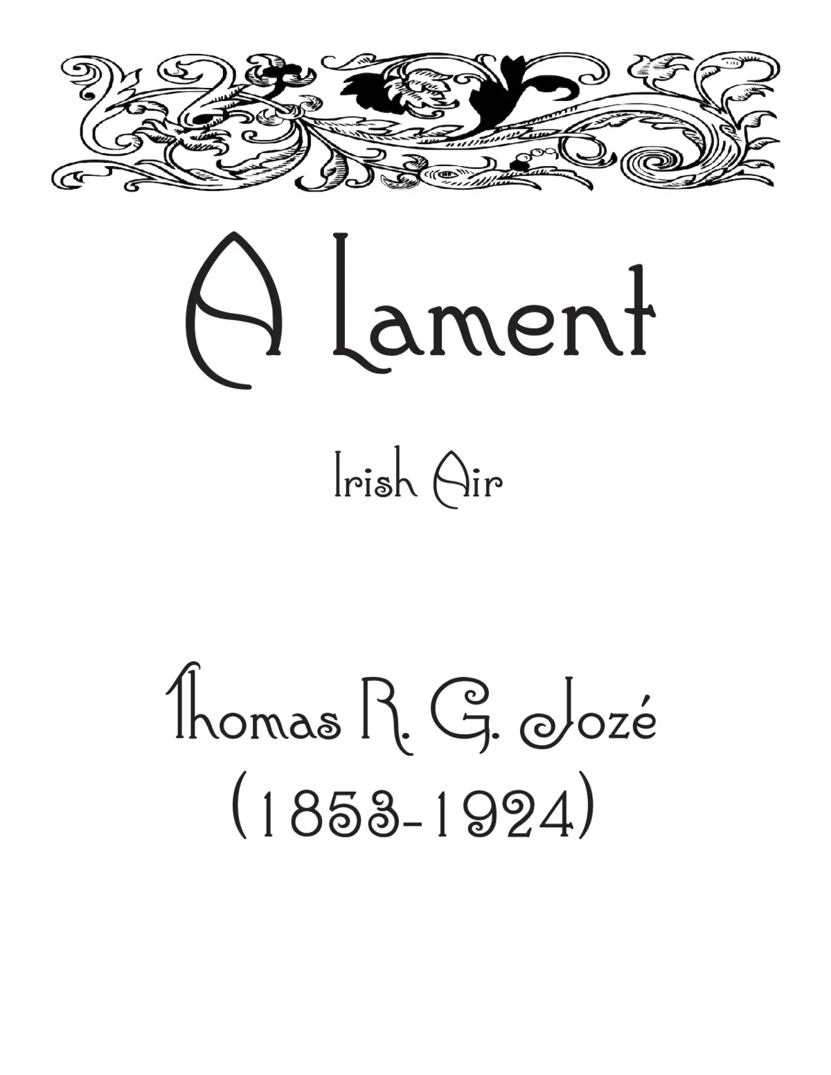 A Lament - Page 1