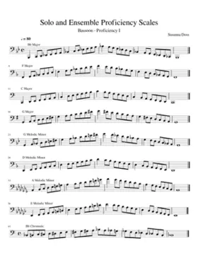 Bassoon - Solo and Ensemble Proficiency 1 Scales