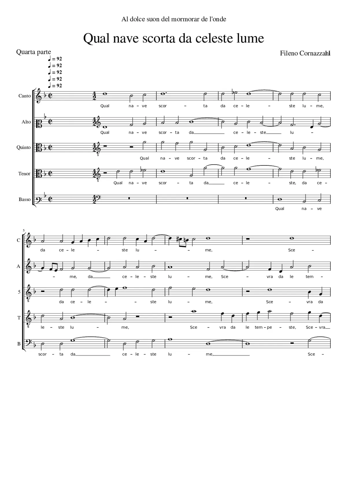 Qual nave scorta da celeste lume - Page 1