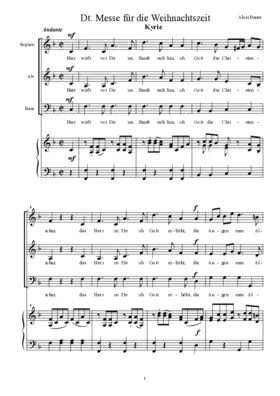 Deutsche Messe für die Weihnachtszeit