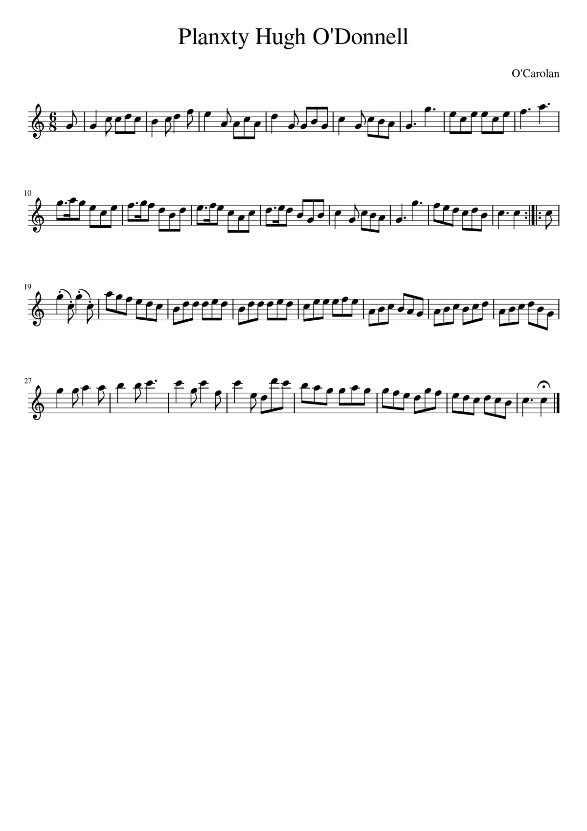 Planxty Hugh O'Donnell - Page 1