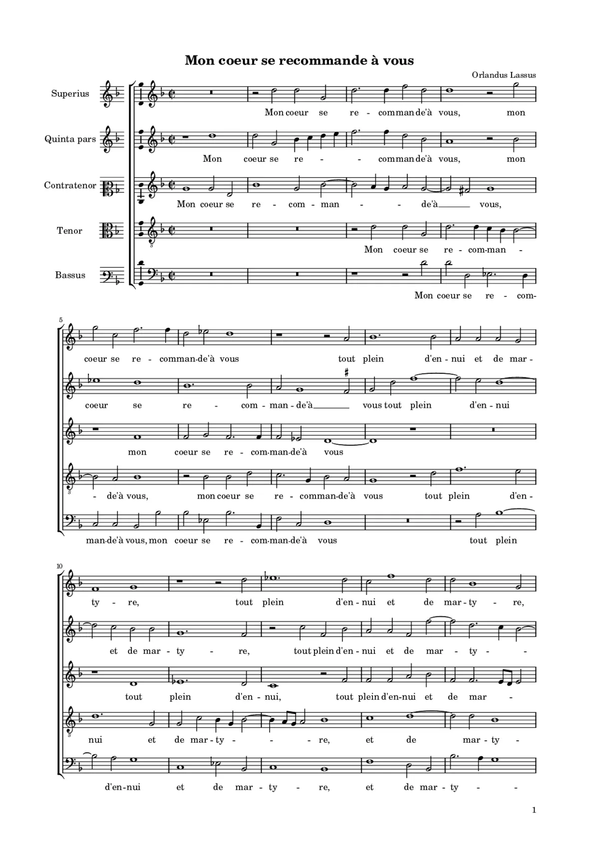 Mon cœur se recommande à vous - Page 1