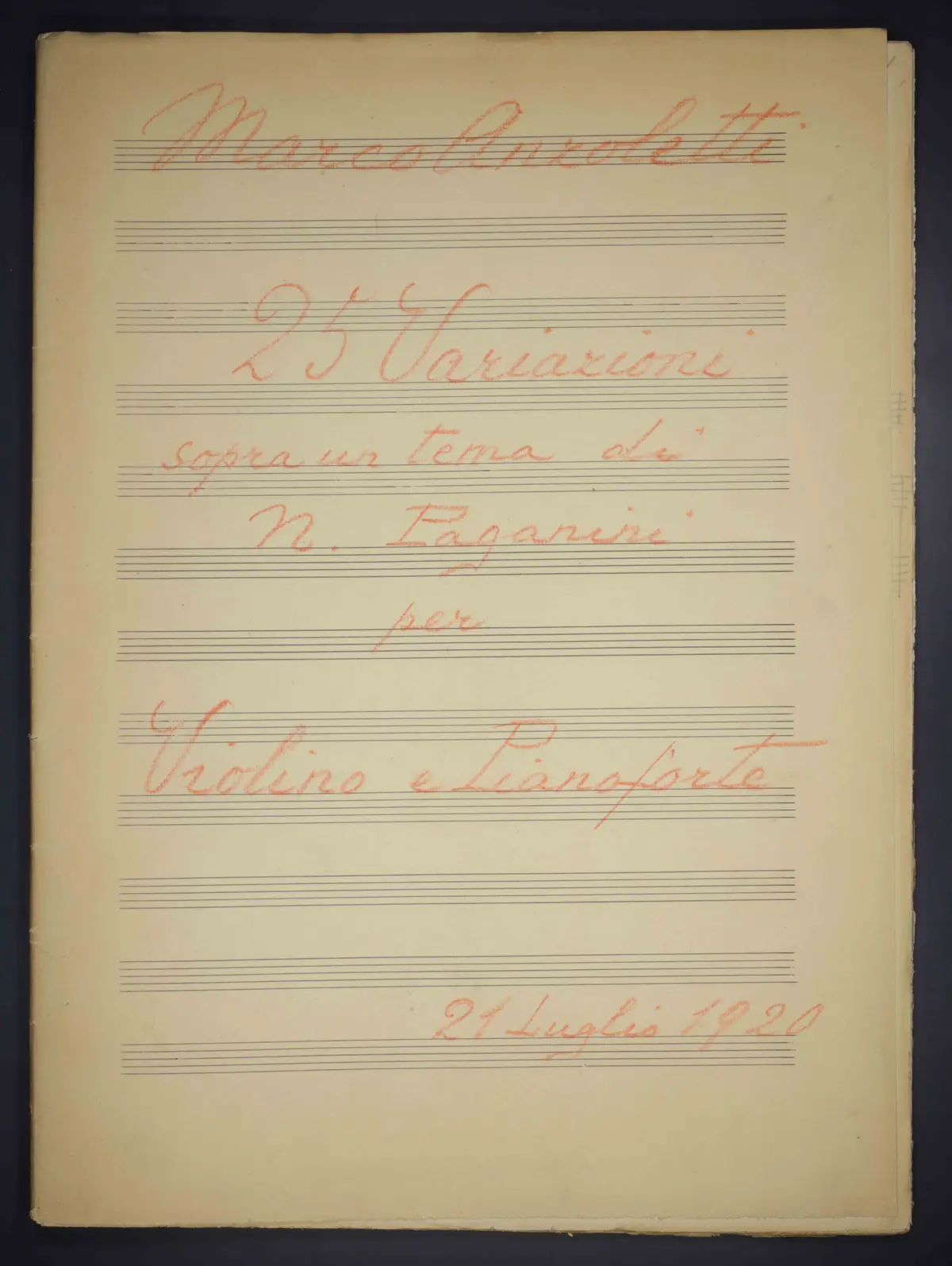 25 Variations on a Theme of Paganini - Page 1