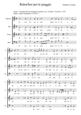 Ridon' hor per le piagge