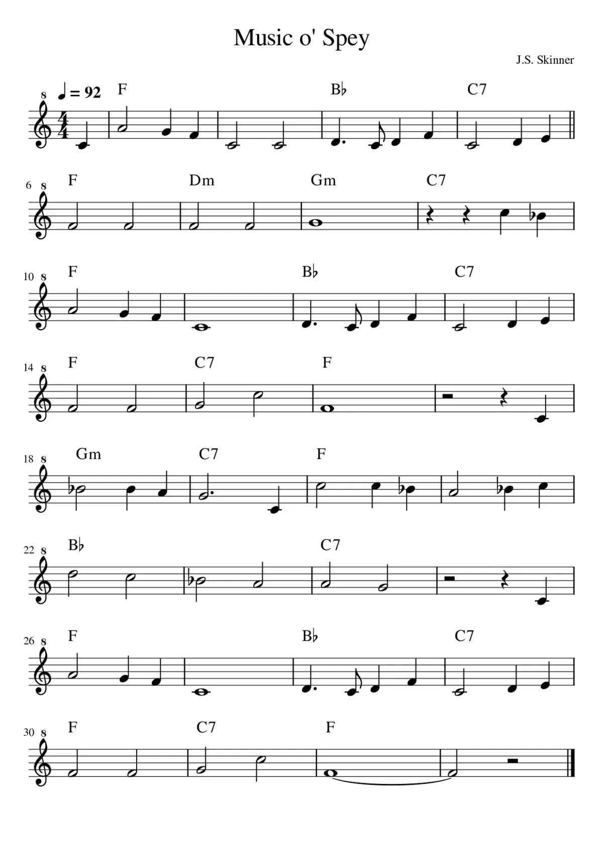 The Music of The Spey - Page 1