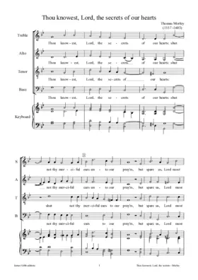 Thou knowest, Lord, the secrets of our hearts