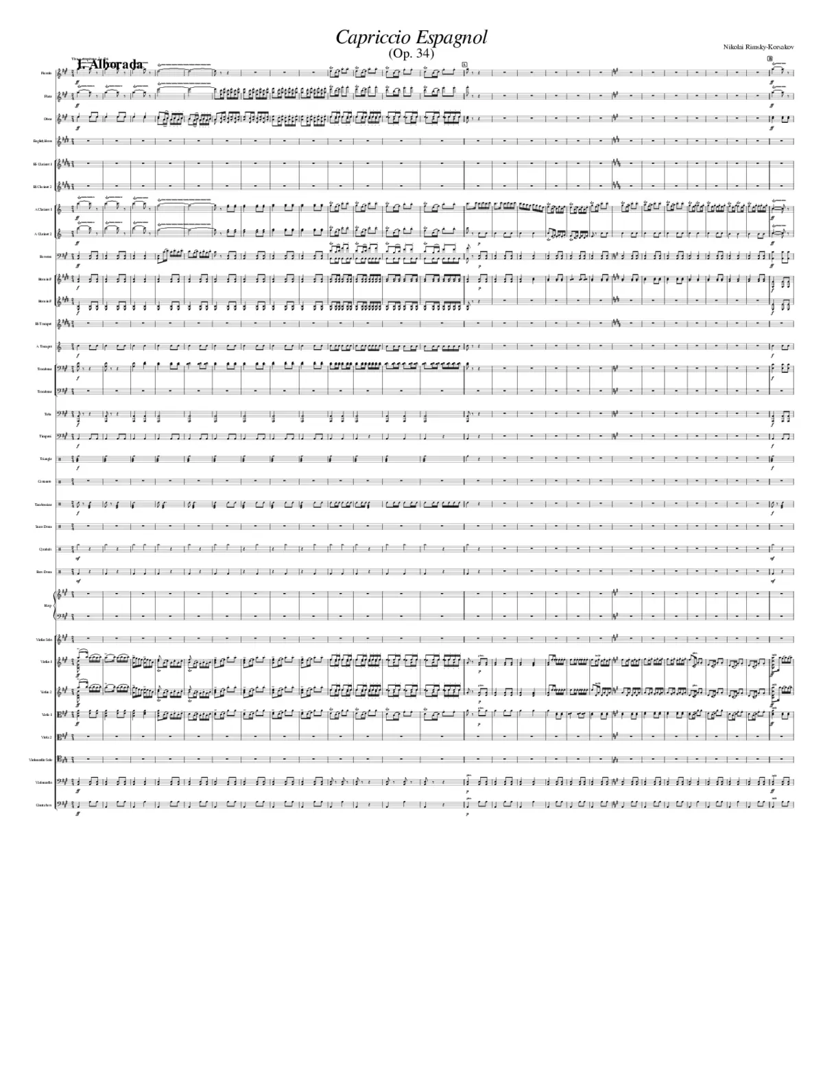 Capriccio espagnol Op. 34 - Page 1