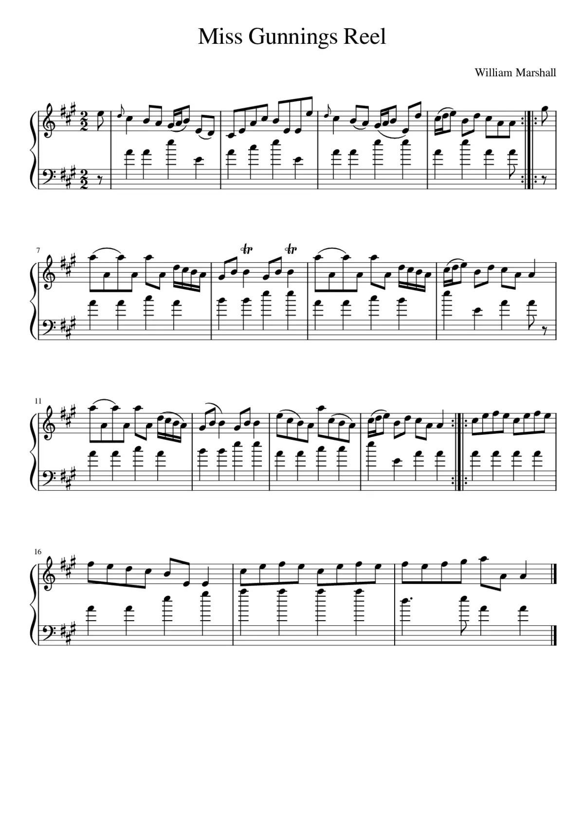 Miss Gunnings Reel - Page 1