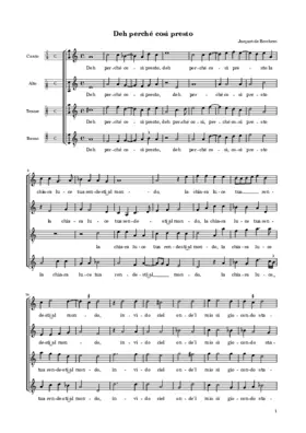 Deh perché così presto