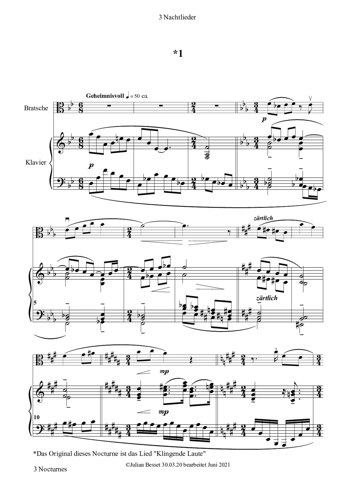 3 Nocturnes - Page 1