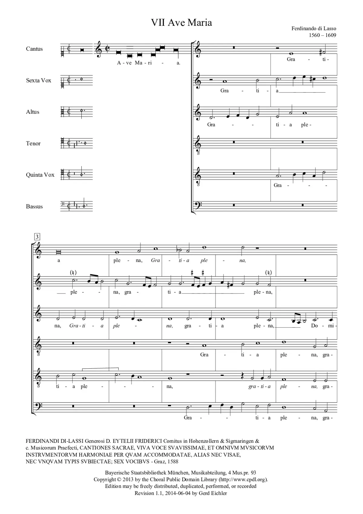 Ave Maria a 6 - Page 1