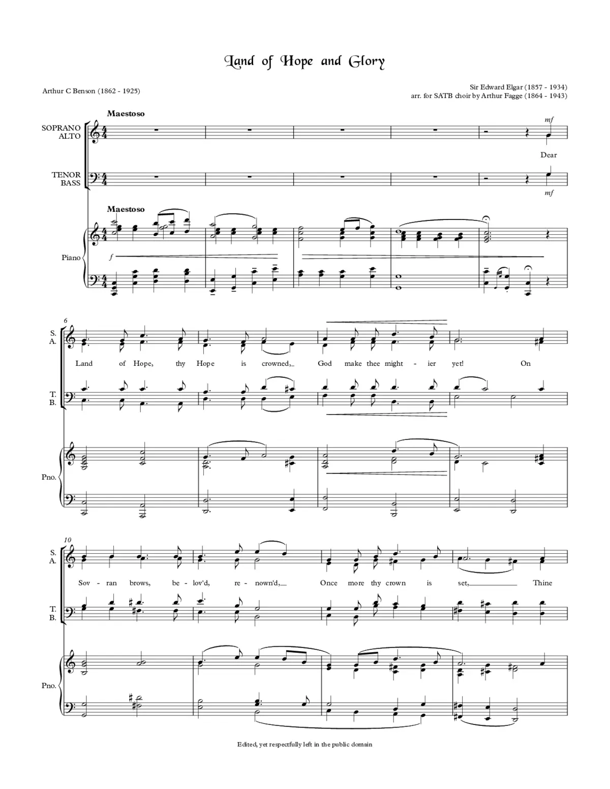 Land of Hope and Glory - Page 1