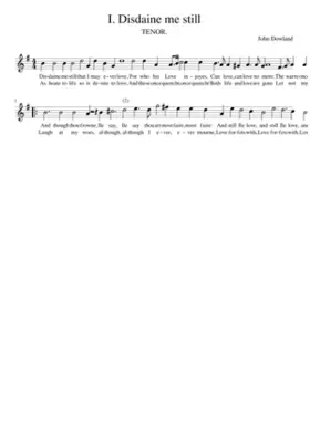 I. Disdaine me still