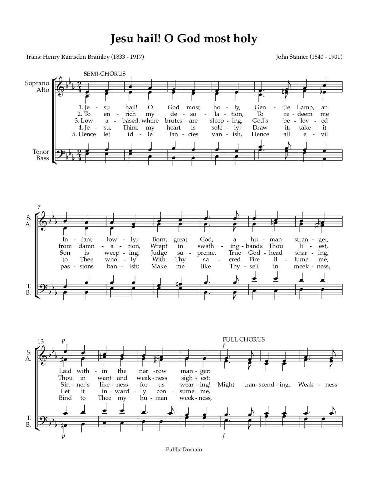 Jesu hail! O God most holy - Page 1