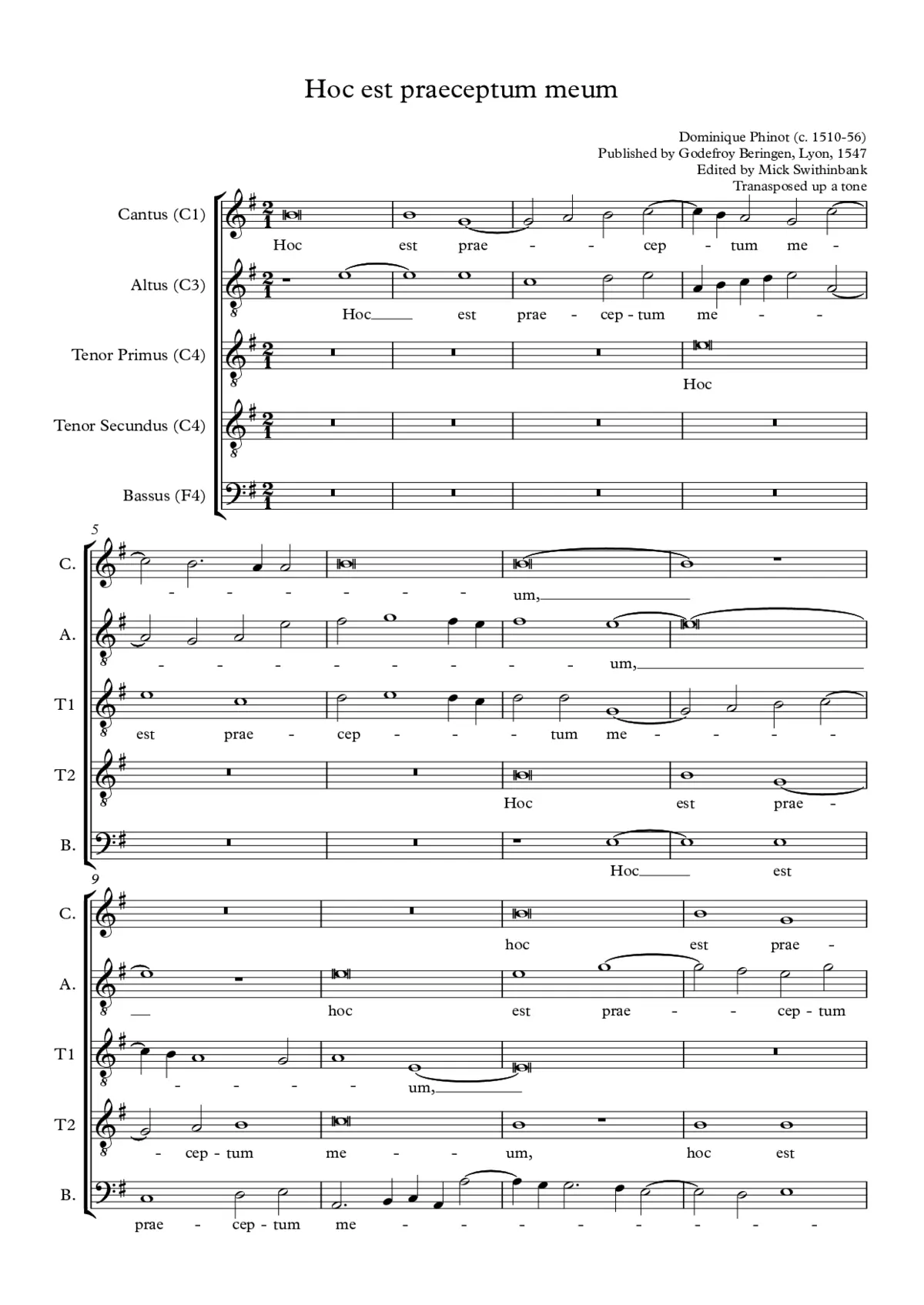 Hoc est praeceptum meum - Page 1