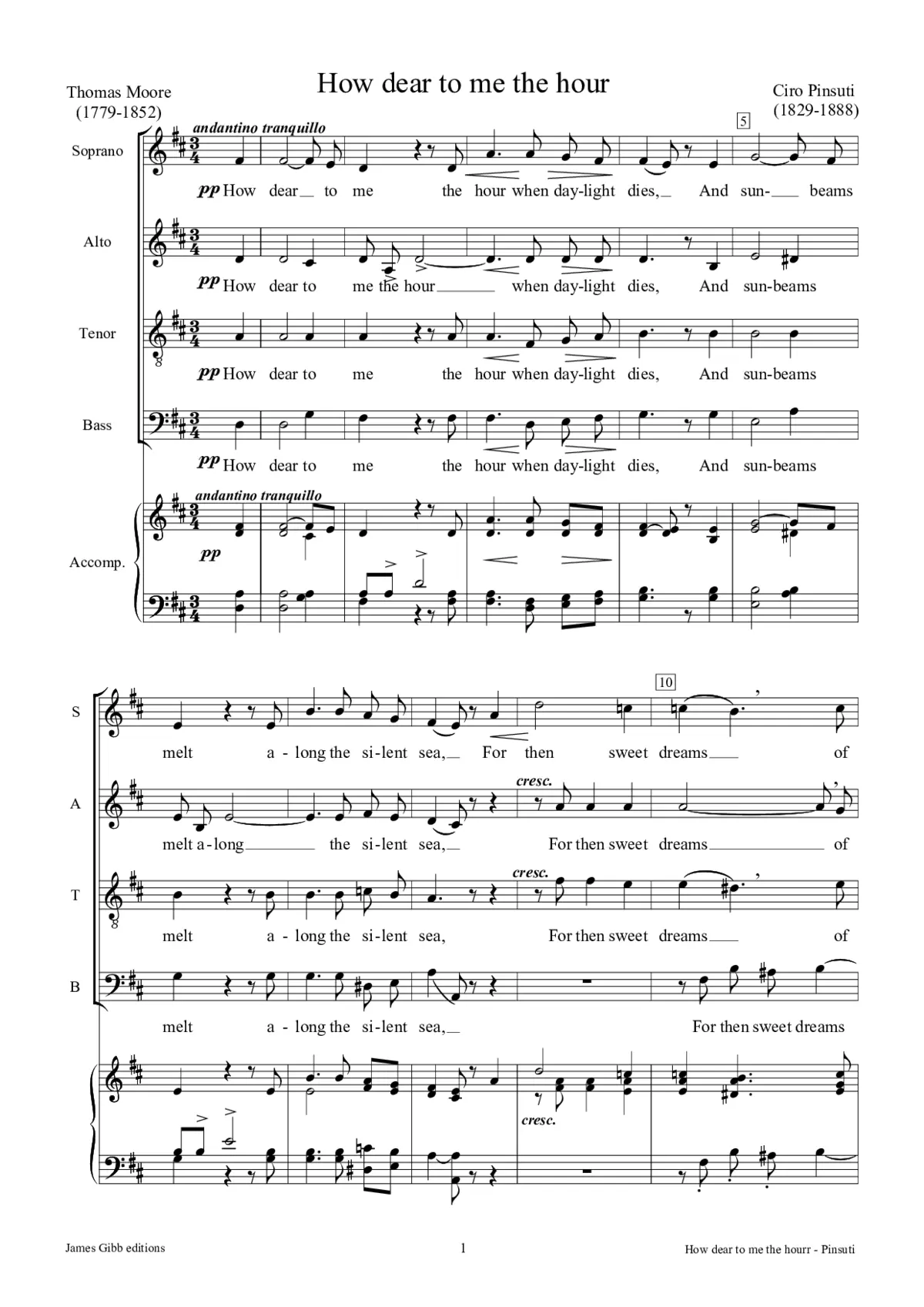 How dear to me the hour - Page 1
