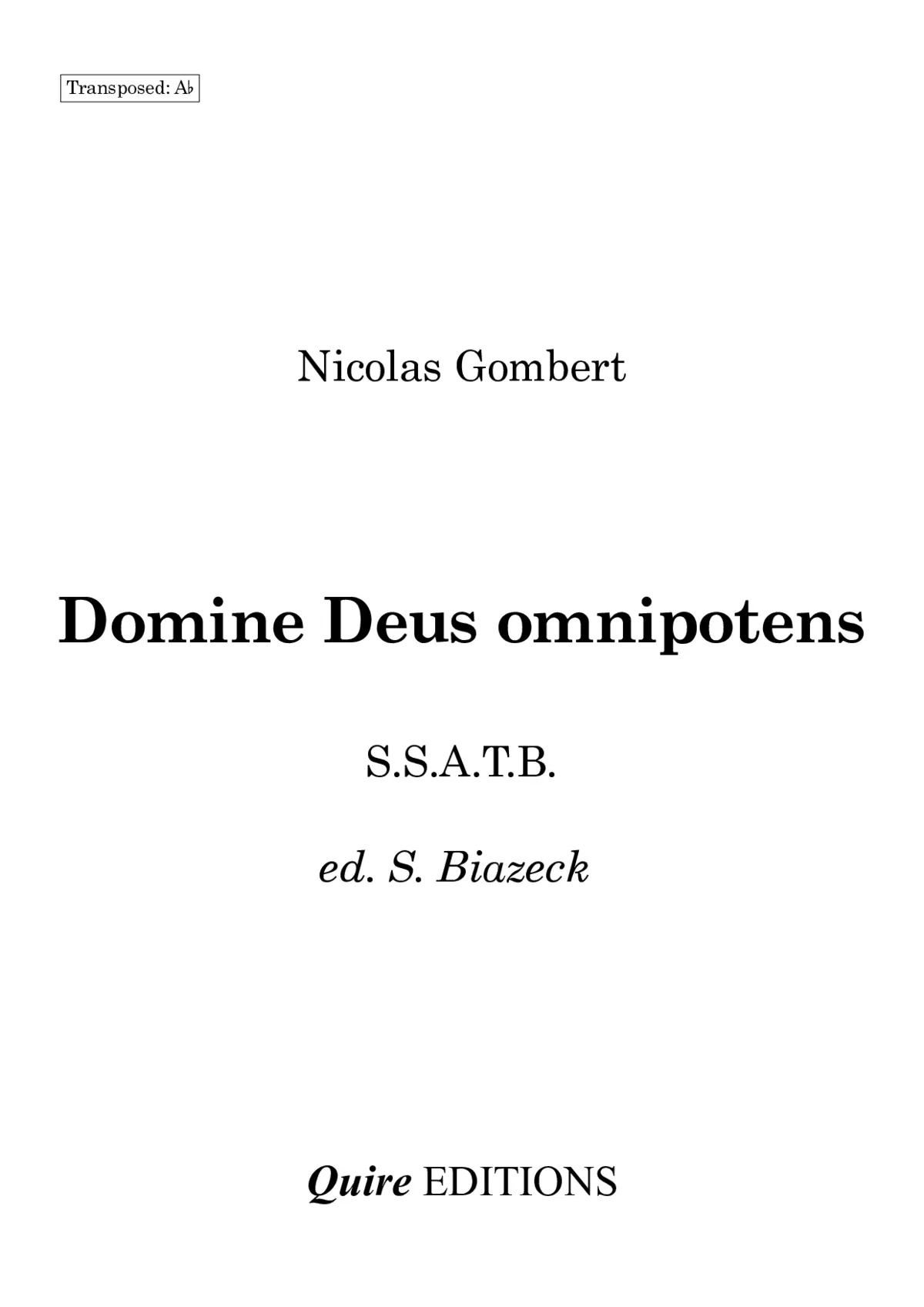 Domine Deus omnipotens - Page 1