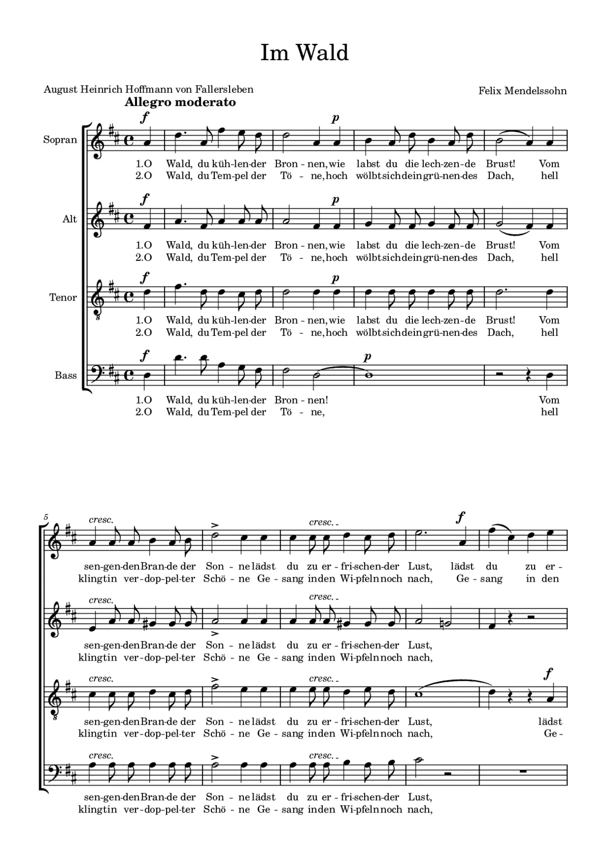 Im Wald Op. 100, No. 4 - Page 1