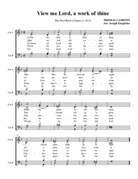 View me Lord, a work of thine