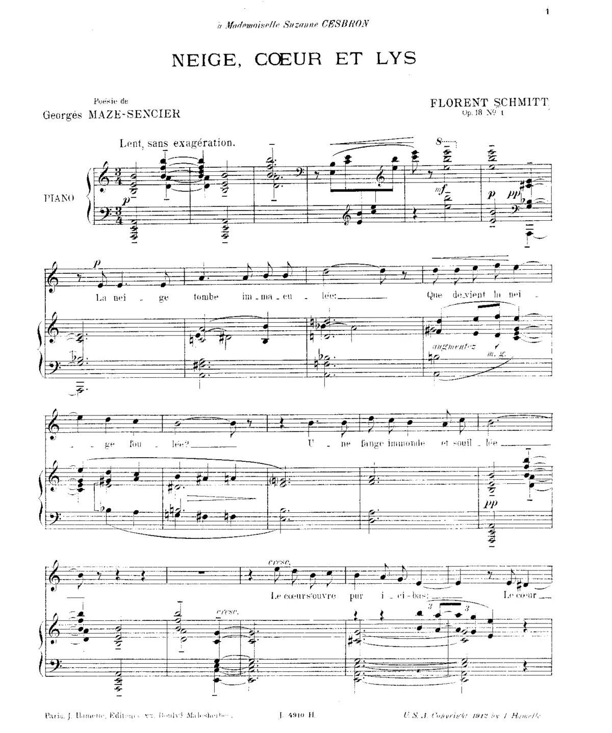 Deux chansons - Page 1