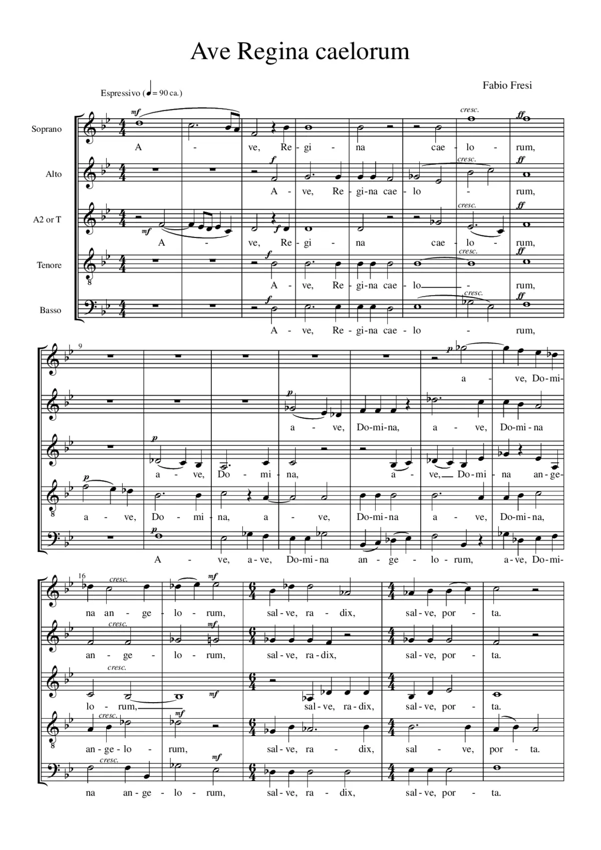 Ave Regina caelorum - Page 1