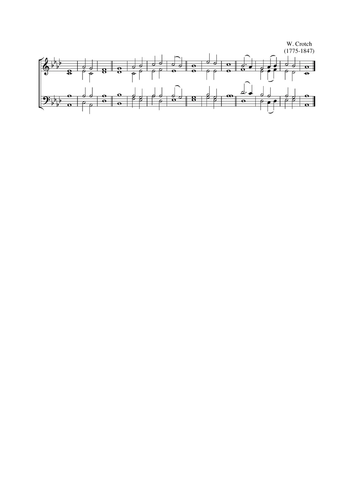 Double Anglican Chant in A-flat Major - Page 1