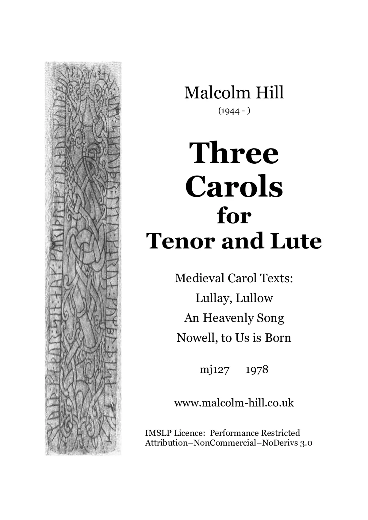 3 Carols for Tenor and Lute - Page 1