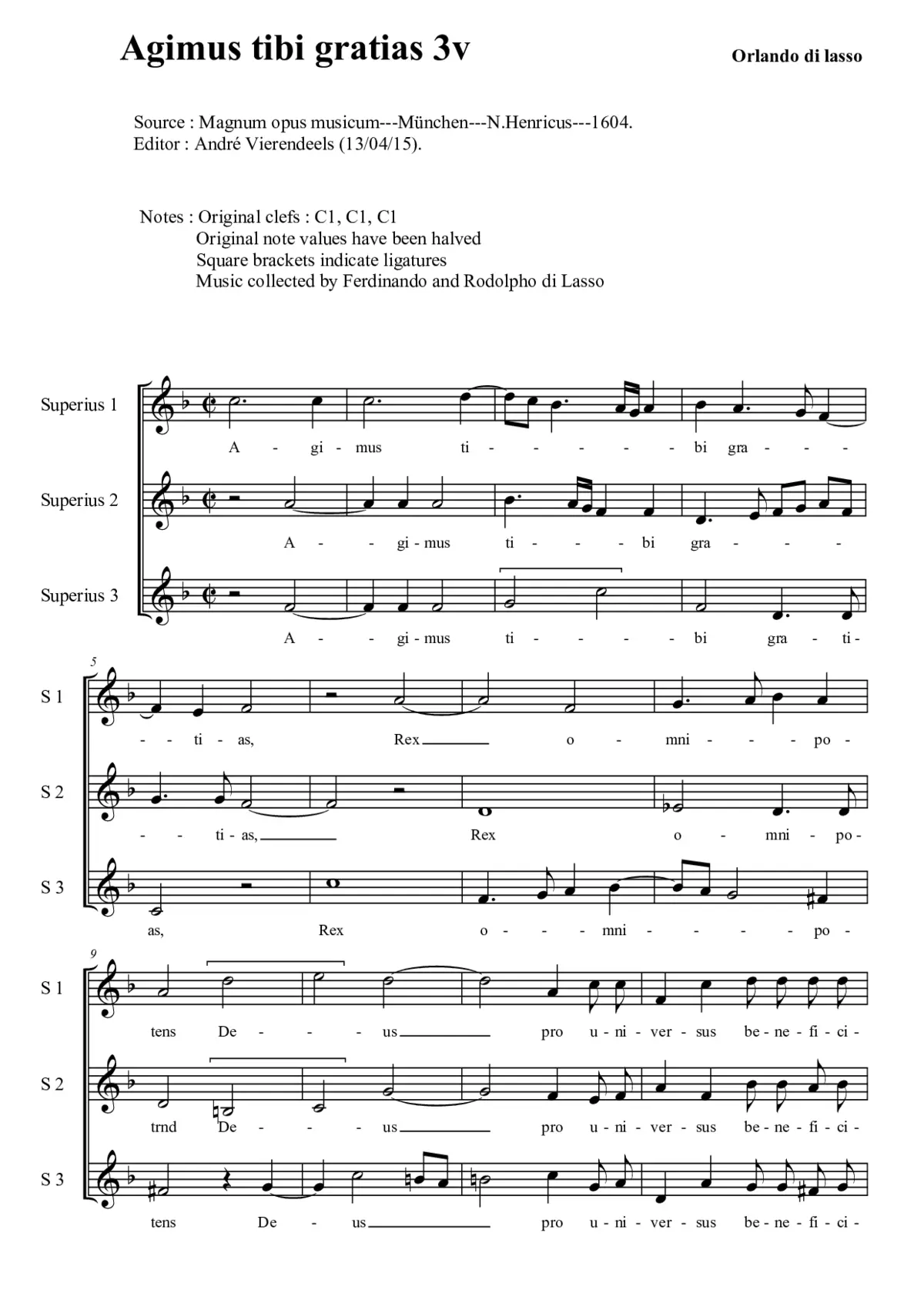 Agimus tibi gratias a 3 - Page 1