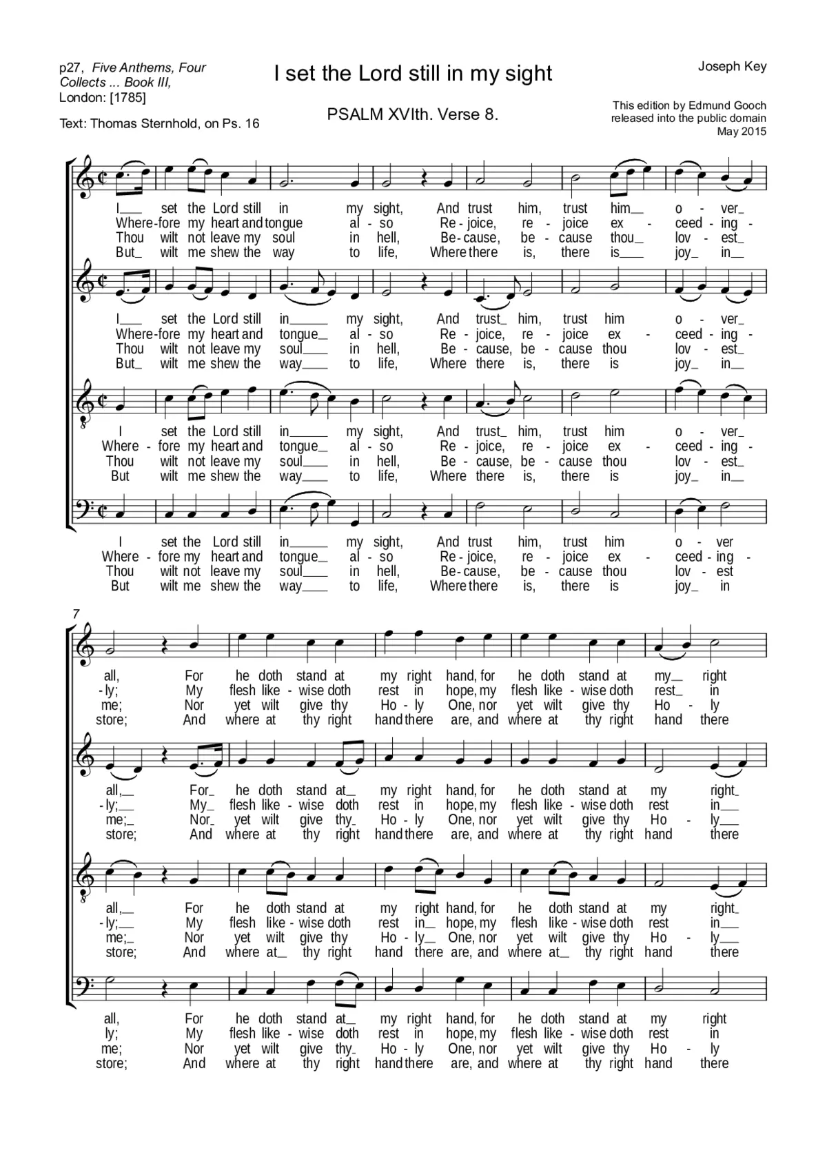 I set the Lord still in my sight - Page 1